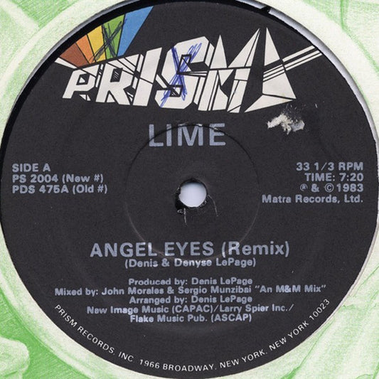 Lime (2) : Angel Eyes (Remix) (12", Single)