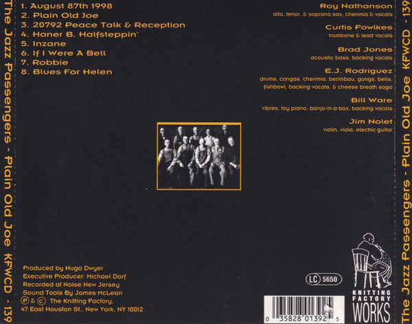 Jazz Passengers* : Plain Old Joe (CD, Album)