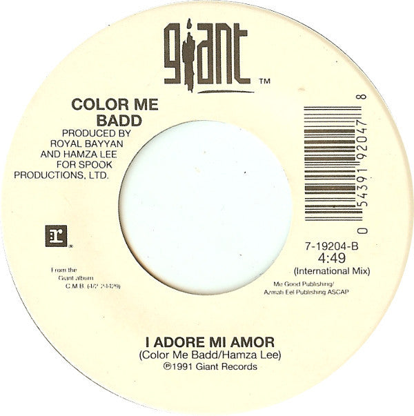 Color Me Badd : I Adore Mi Amor (7")