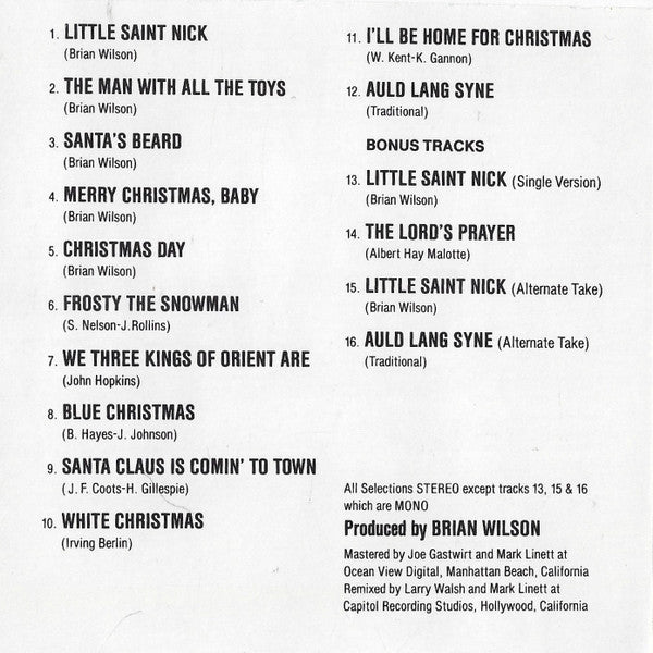 The Beach Boys : The Beach Boys' Christmas Album (CD, Album, RE)