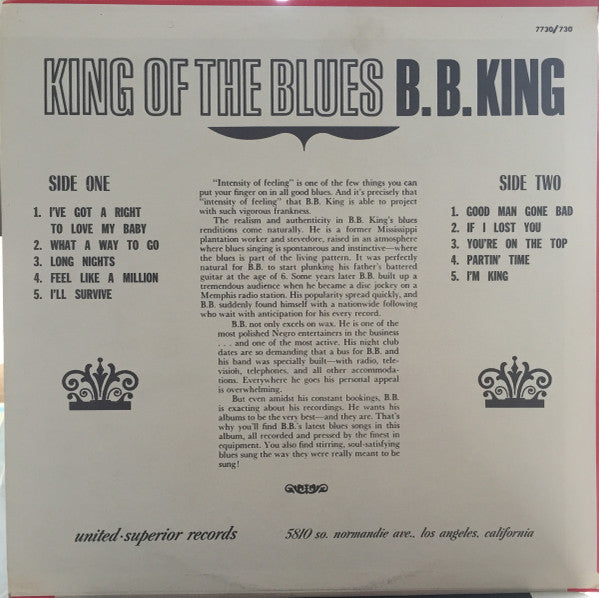 B.B. King : King Of The Blues (LP, RE)
