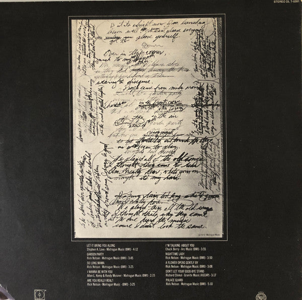 Rick Nelson & The Stone Canyon Band : Garden Party (LP, RE, Gat)