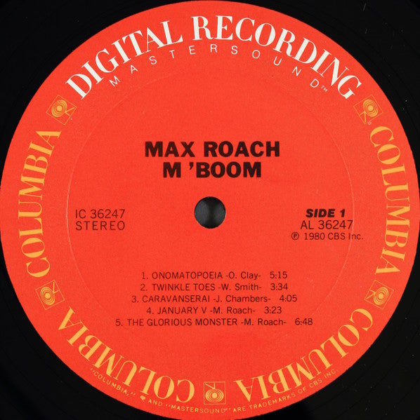 Max Roach, M'Boom* : M'Boom (LP, Album, Aud)