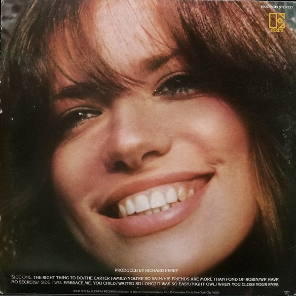 Carly Simon : No Secrets (LP, Album, RE, San)