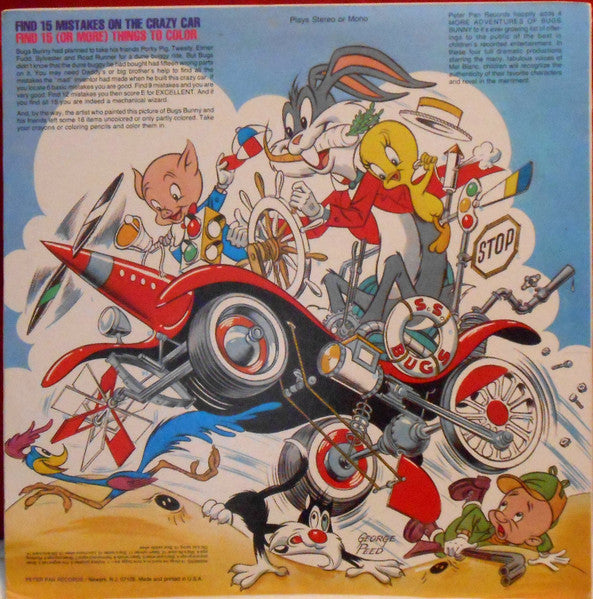 Bugs Bunny Starring The Voices Of Mel Blanc : 4 More Adventures of Bugs Bunny (LP, Yel)