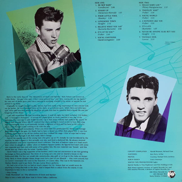 Ricky Nelson (2) : Greatest Hits (LP, Comp, Pic)