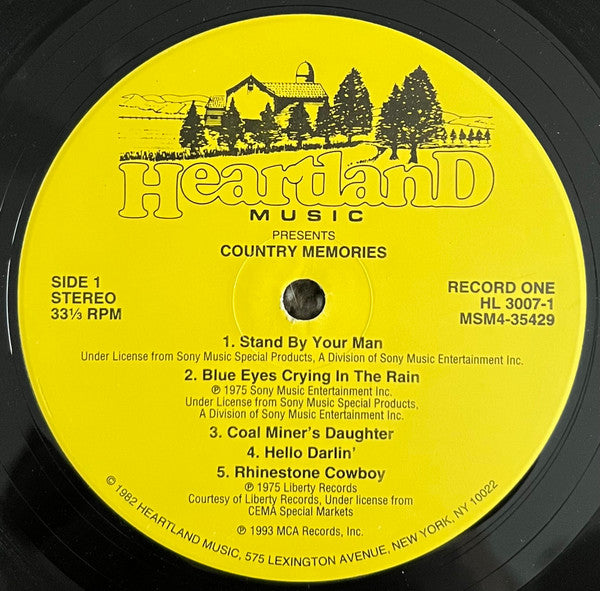 Various : Country Memories (4xLP, Comp)