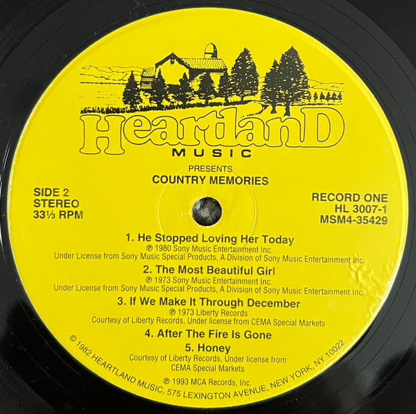 Various : Country Memories (4xLP, Comp)
