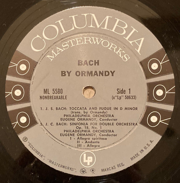 Eugene Ormandy, The Philadelphia Orchestra : Bach By Ormandy (LP, Album)