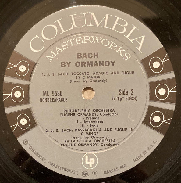 Eugene Ormandy, The Philadelphia Orchestra : Bach By Ormandy (LP, Album)