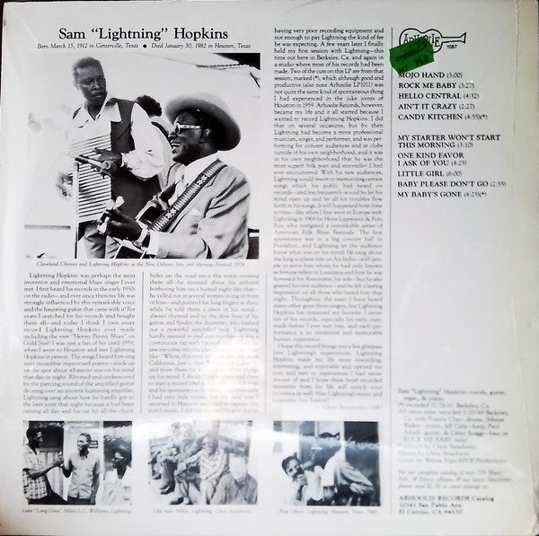 Lightning Hopkins* : Po' Lightnin' (LP)