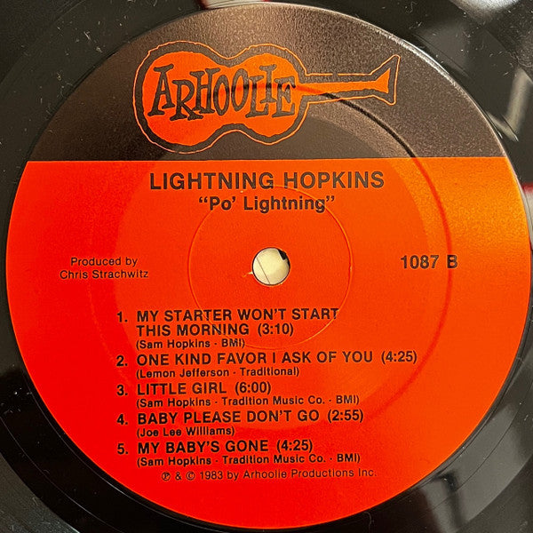 Lightning Hopkins* : Po' Lightnin' (LP)