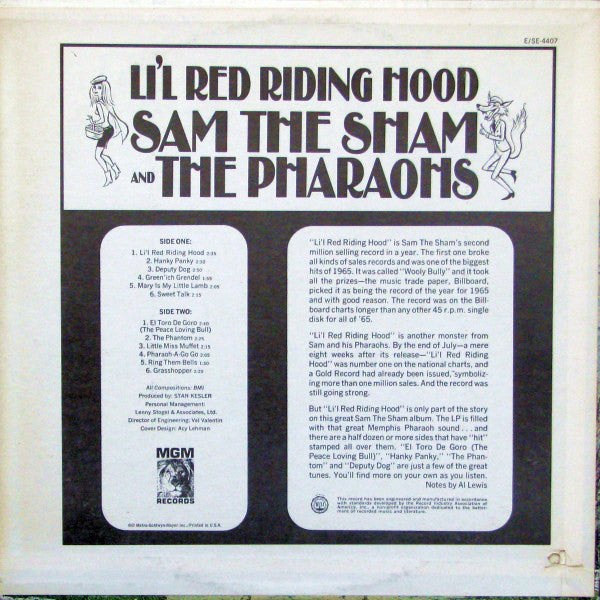 Sam The Sham & The Pharaohs : Li'l Red Riding Hood (LP, Album, Mono)