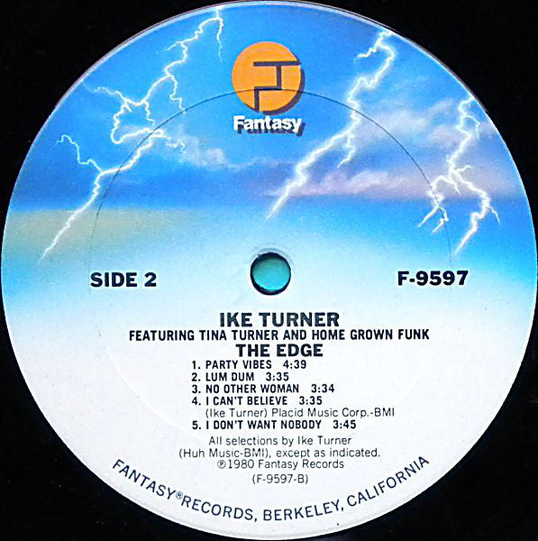 Ike Turner Featuring Tina Turner And Home Grown Funk : The Edge (LP, Album)