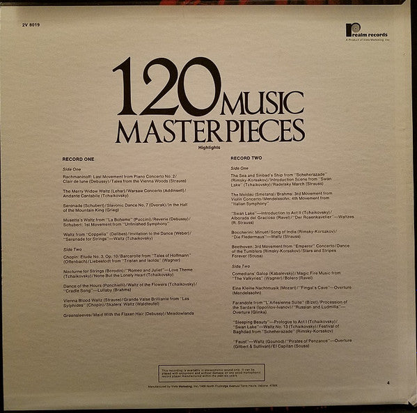Various : 120 Music Masterpieces Highlights Vol. 2 (2xLP, Comp)