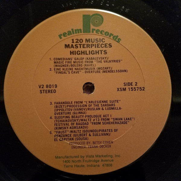 Various : 120 Music Masterpieces Highlights Vol. 2 (2xLP, Comp)