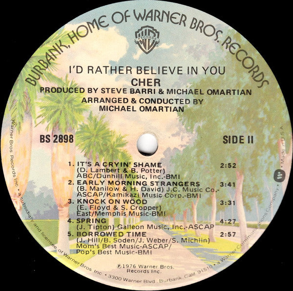 Cher : I'd Rather Believe In You (LP, Album, Jac)