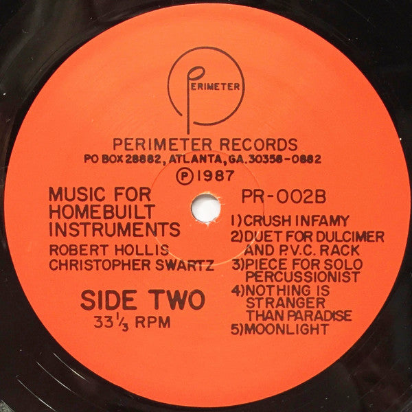 Robert Hollis·Christopher Swartz : Music For Homebuilt Instruments (LP)