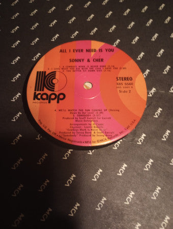 Sonny & Cher : All I Ever Need Is You (LP, Album, RE, Glo)