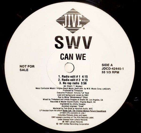 SWV : Can We (12", Promo)