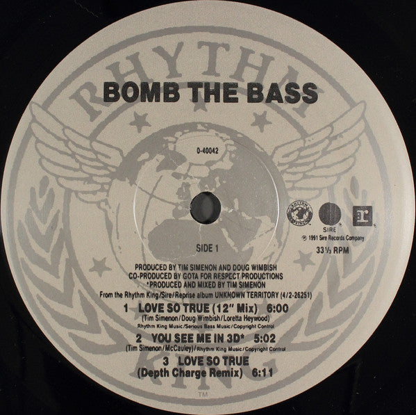 Bomb The Bass : Love So True (12", Maxi)
