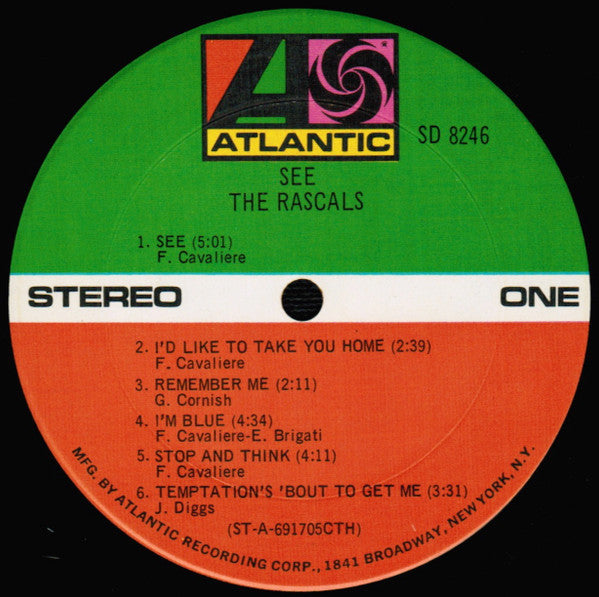 The Rascals : See (LP, Album, CTH)