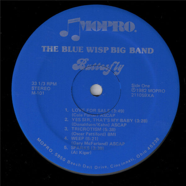 The Blue Wisp Big Band : Butterfly (LP, Album)