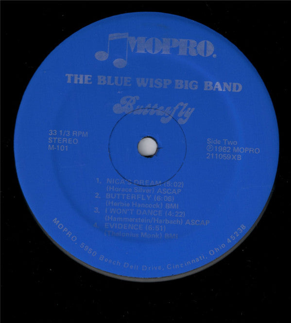 The Blue Wisp Big Band : Butterfly (LP, Album)