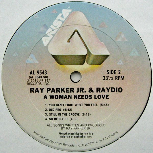 Ray Parker Jr. And Raydio : A Woman Needs Love (LP, Album, CTH)
