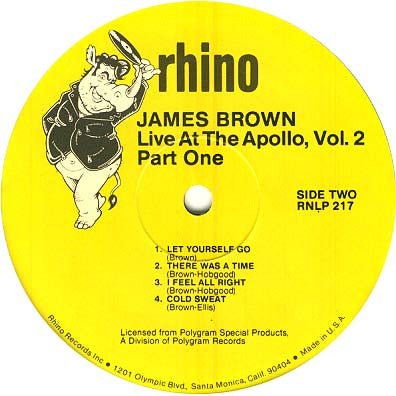 James Brown And His Famous Flames* : "Live" At The Apollo Volume II (Part 1) (LP, Album, RE)