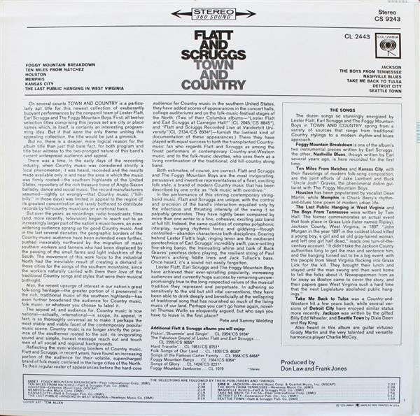 Flatt And Scruggs* : Town And Country (LP, Album)