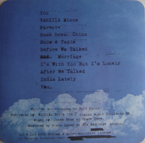 Gold Panda : Lucky Shiner (LP, Album)