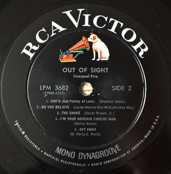 Liverpool Five : Out Of Sight (LP, Album, Mono)