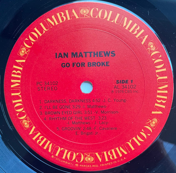 Ian Matthews* : Go For Broke (LP, Album, San)