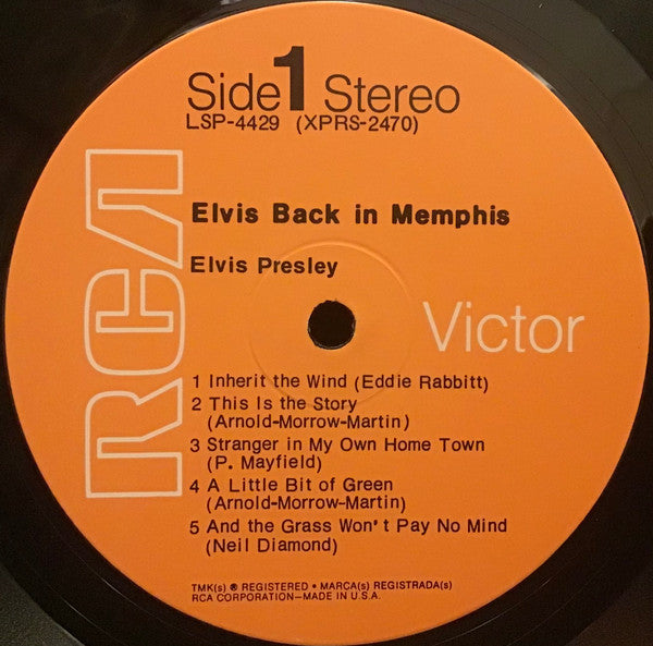 Elvis* : Back In Memphis (LP, Album, Hol)