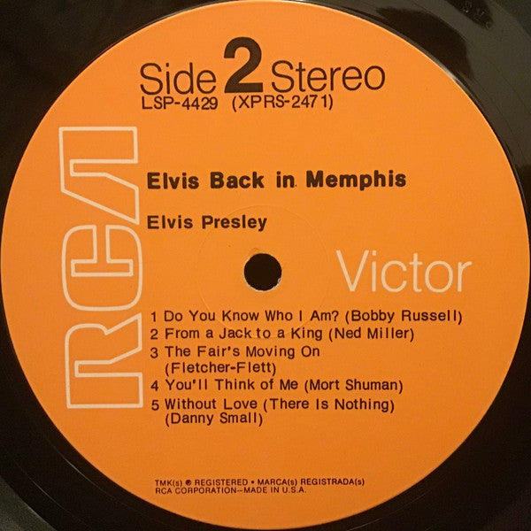 Elvis* : Back In Memphis (LP, Album, Hol)