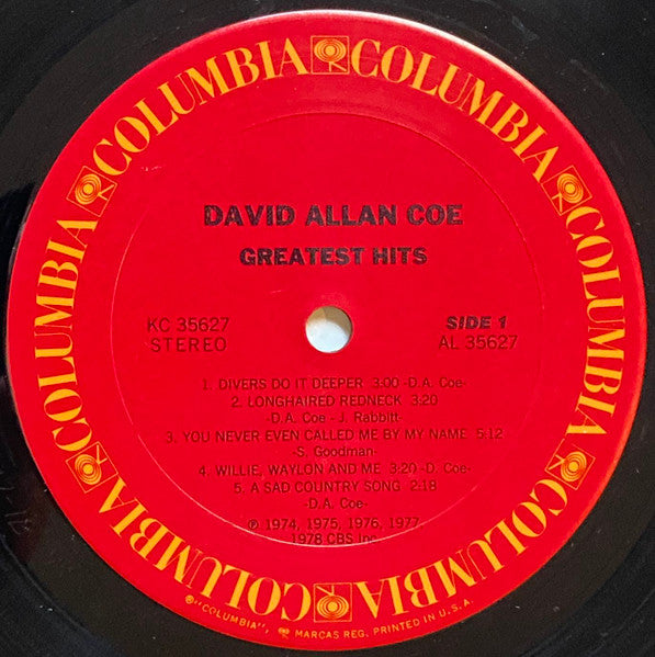 David Allan Coe : Greatest Hits (LP, Comp, San)