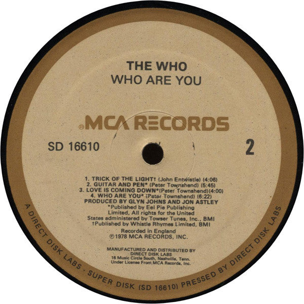 The Who : Who Are You (LP, Album, RE)