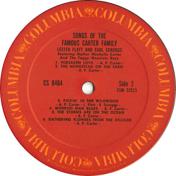 Lester Flatt & Earl Scruggs*, Maybelle Carter, The Foggy Mountain Boys : Songs Of The Famous Carter Family (LP, Album, RE)