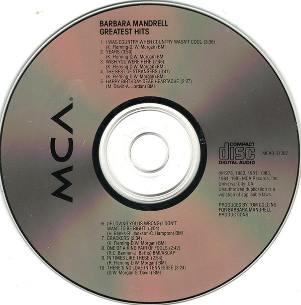 Barbara Mandrell : Greatest Hits (CD, Comp)