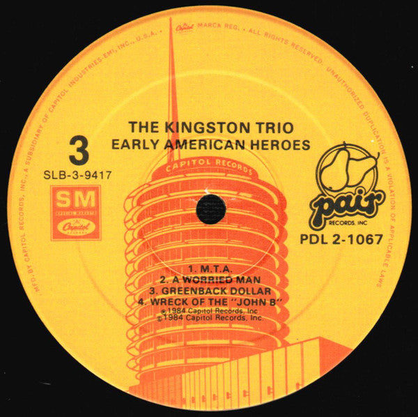 The Kingston Trio* : Early American Heroes (2xLP, Comp, Spe)
