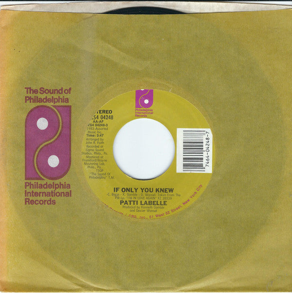 Patti Labelle : If Only You Knew (7", Styrene, Pit)