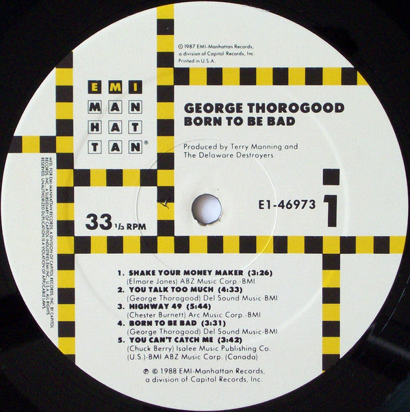 George Thorogood & The Destroyers : Born To Be Bad (LP, Album)