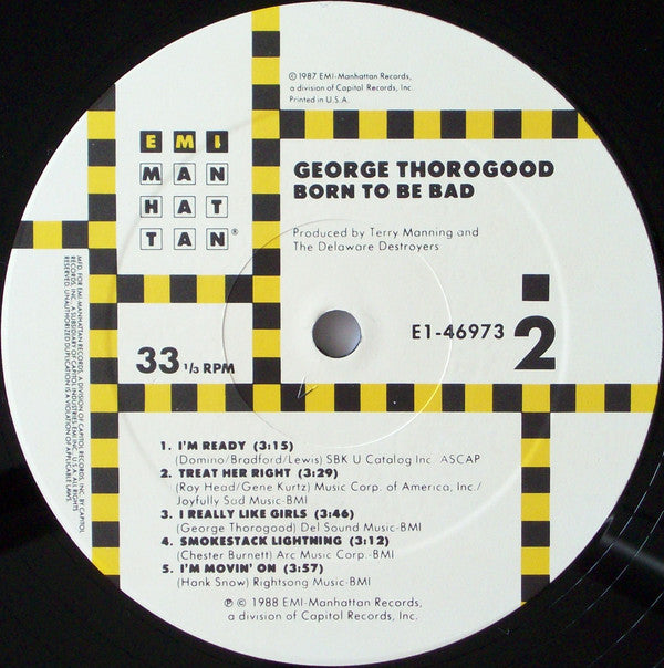 George Thorogood & The Destroyers : Born To Be Bad (LP, Album)
