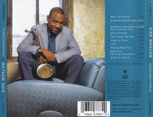 Kirk Whalum : Unconditional (CD, Album)