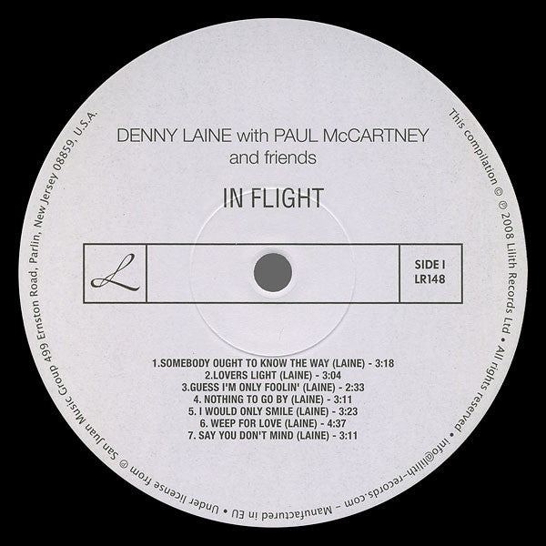 Denny Laine With Paul McCartney : In Flight (LP, Album, RE, 180)