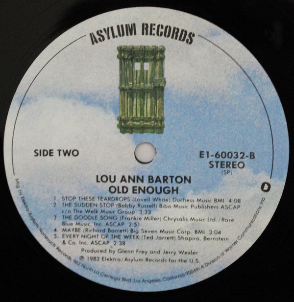 Lou Ann Barton : Old Enough (LP, Album, SP )