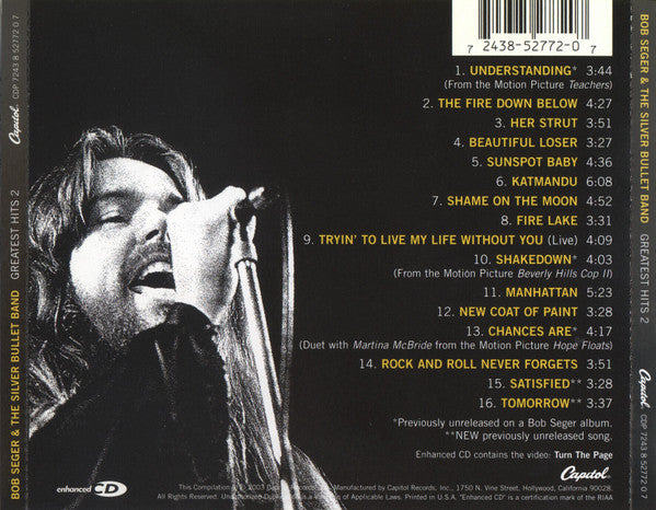 Bob Seger & The Silver Bullet Band* : Greatest Hits 2 (CD, Comp, Enh)