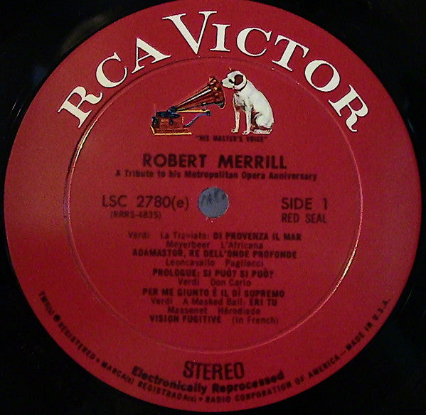 Robert Merrill : A Tribute To His Metropolitan Opera Anniversary (LP)