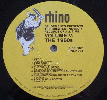 Various : Dr. Demento Presents: The Greatest Novelty Records Of All Time Volume V The 1980s (LP, Comp, Rai)